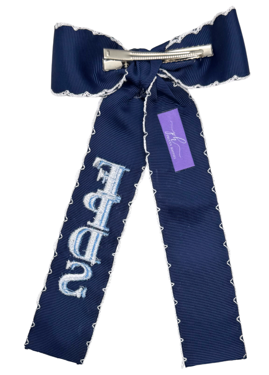 Girls Embroidered Hair Bows